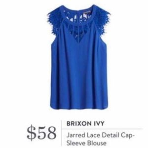 FINAL PRICE: Brixton Ivy Jarred Lace Detail Royal
